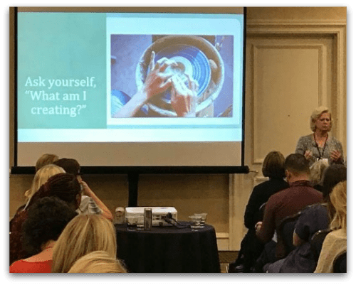 Deb teaching at the resale conference