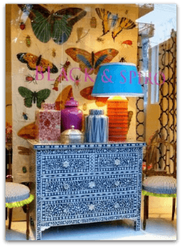Use colors in furniture stores for summer merchandising displays