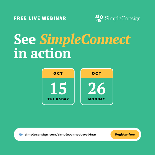 Webinar: SimpleConnect (10/15&10/26)