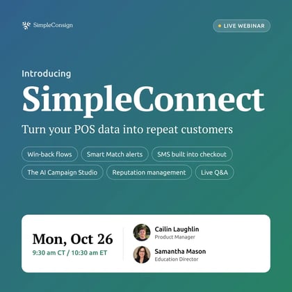 Introducing SimpleConnect: Turn your POS data into repeat customers