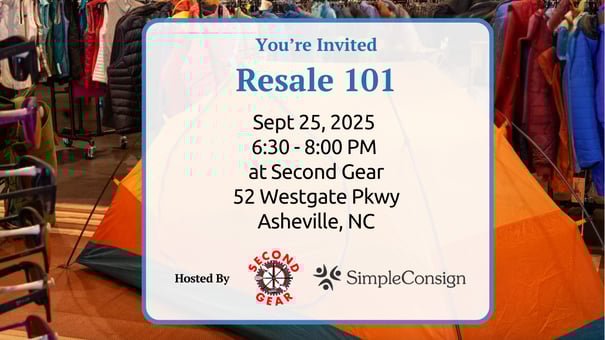 Resale 101 - Starting your dream store - Invite - Second Gear