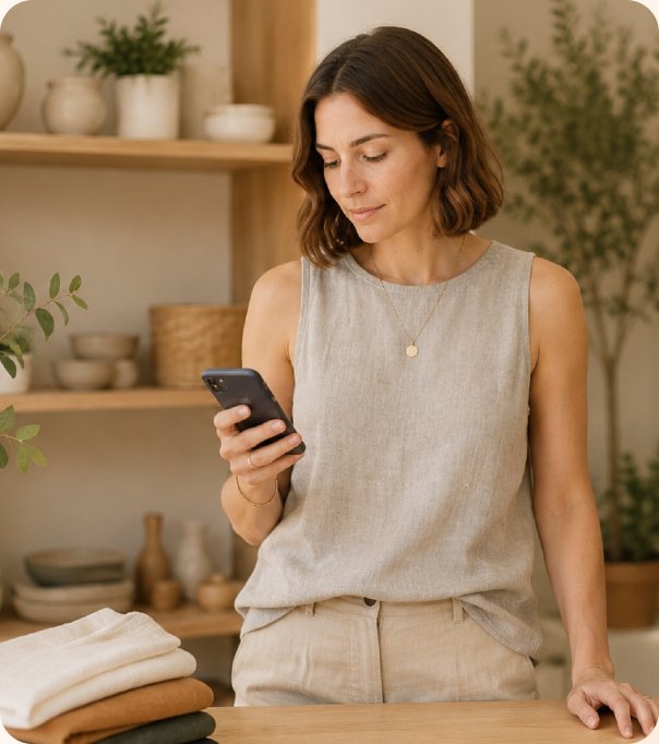 Store Owner using SMS