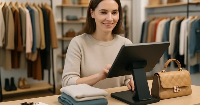 What is the best way to handle buy-outright trade-ins alongside consignment items at checkout?