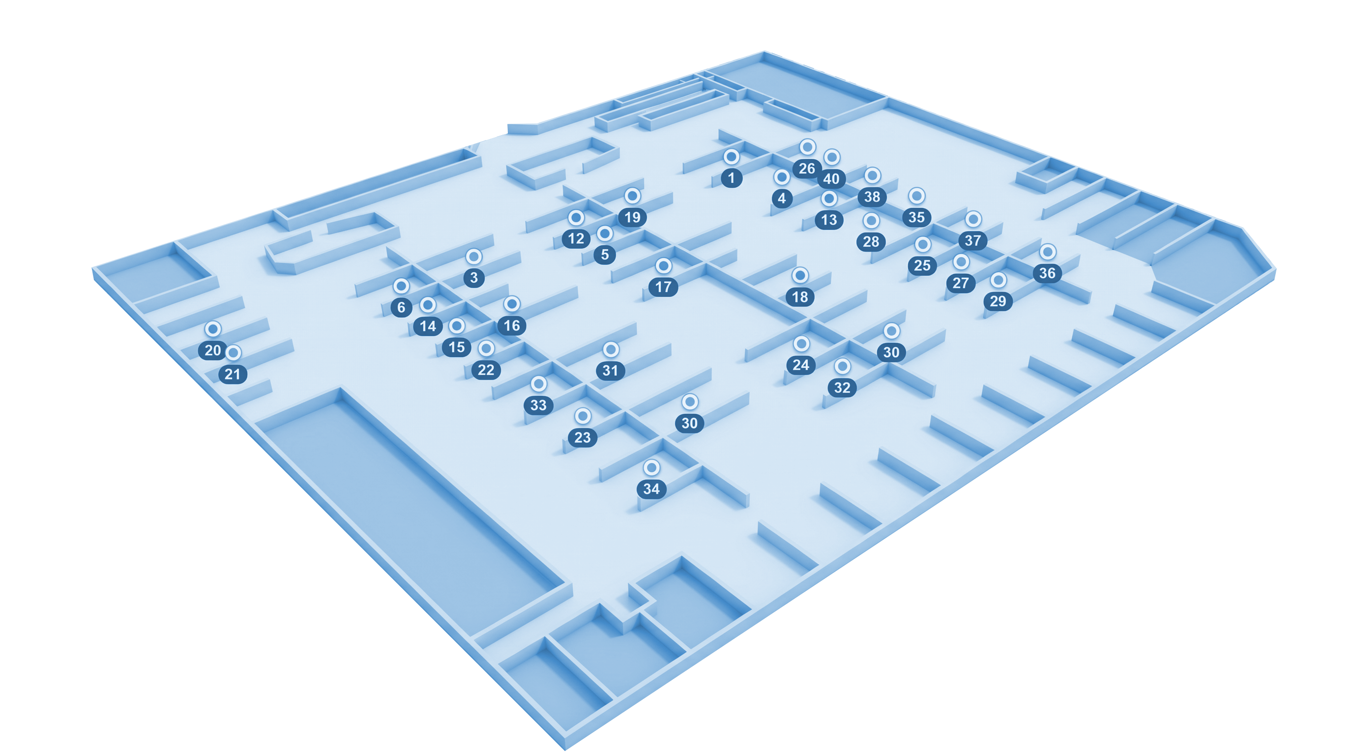 Interactive vendor mall floor plan